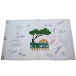 2008 US Open CHAMPS Flag - Palmer, Nicklaus, Player & More JSA #Z09263