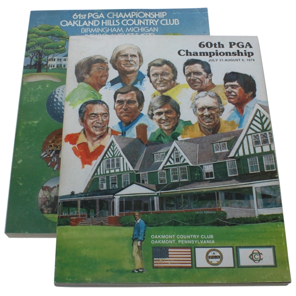 1978 & 1979 PGA Championship Programs - Mahaffey & Graham Wins
