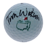 Tom Watson Signed Masters Tournament Logo Golf Ball JSA ALOA