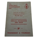 1953 Open Championship at Carnoustie Program - Wed & Thurs - Robert de Vicenzo Signed JSA ALOA