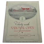 1935 US Open at Oakmont CC Program Signed by Winner Sam Parks Jr. JSA ALOA