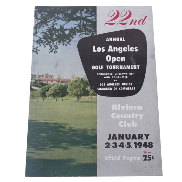 1948 Los Angeles Open at Riviera Program - Ben Hogan Winner