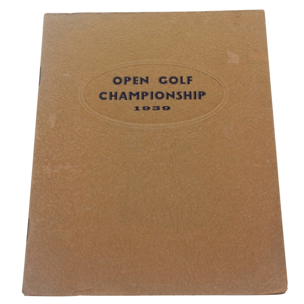 1939 Open Golf Championship St. Andrews Booklet