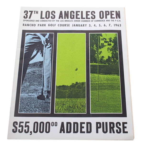 1963 Los Angeles Open Program - Arnold Palmer Win
