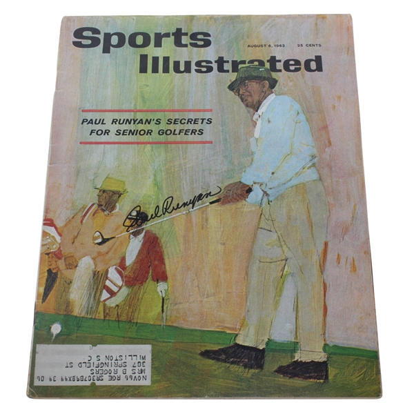 Paul Runyan Signed Sports Illustrated Magazine August 6, 1962 JSA ALOA