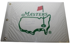 Herman Keiser Signed Early 1990s White Masters Flag JSA ALOA