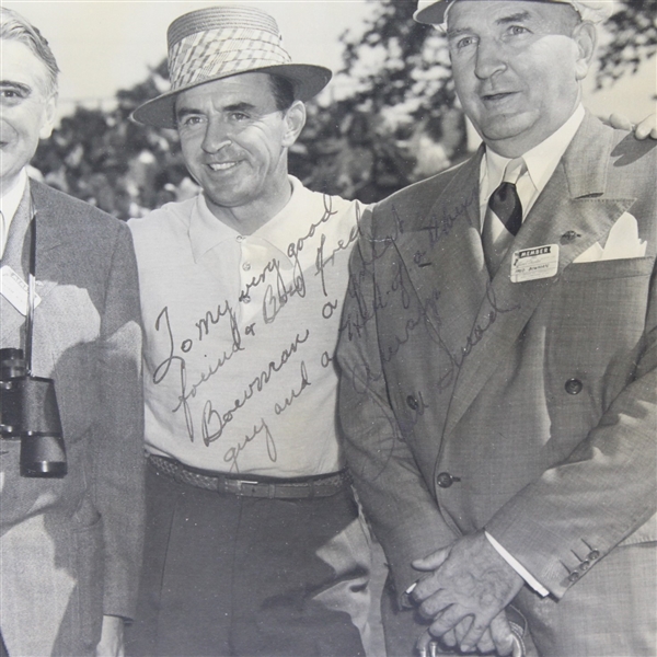 Sam Snead Vintage Signed Matted Photo to Wilson Golf President Fred Bowman JSA ALOA
