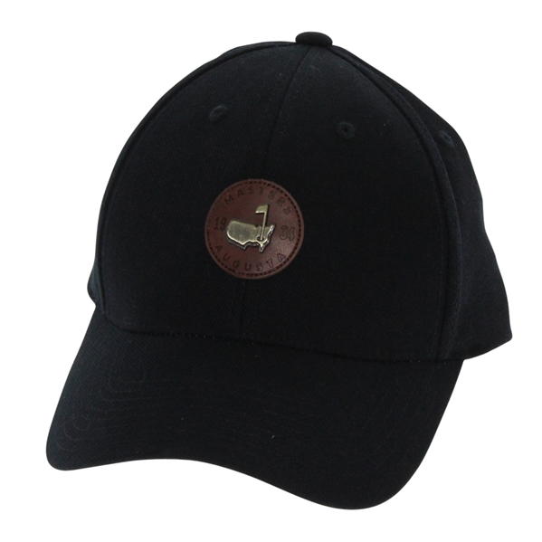Augusta National Masters Hat - Black with Brown Leather Patch