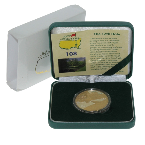 2009 Masters Tournament Ltd Ed Coin #108 - 12th Hole Golden Bell
