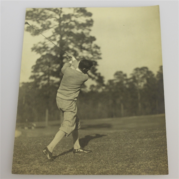 'Chick' Evans Signed ALS with Golf Advice Written on Reverse of Three Photos JSA ALOA