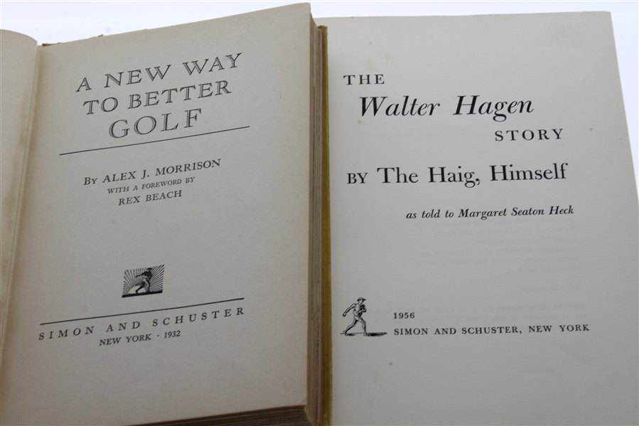 Four Golf Books - Hagen Story, Training Tiger, Know the Game of Golf, & New Way to Better Golf
