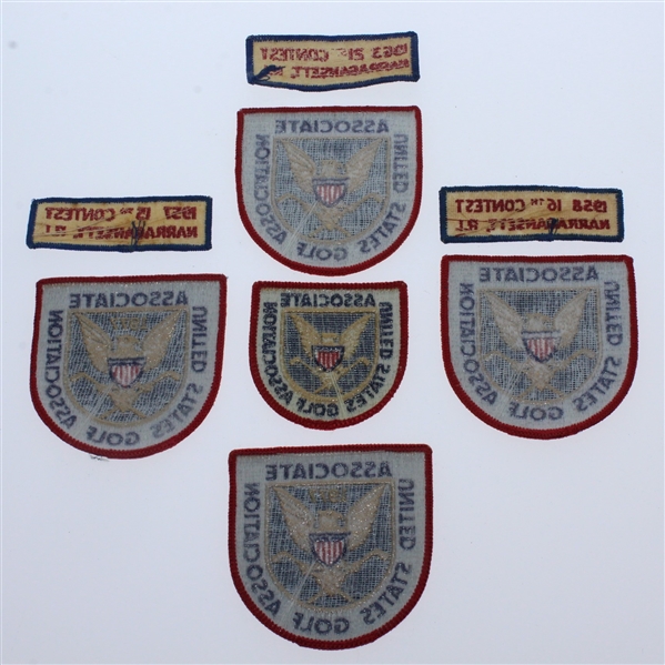 Five USGA Patches with Three Rhode Island Contest Patches 1958, 1959, & 1963