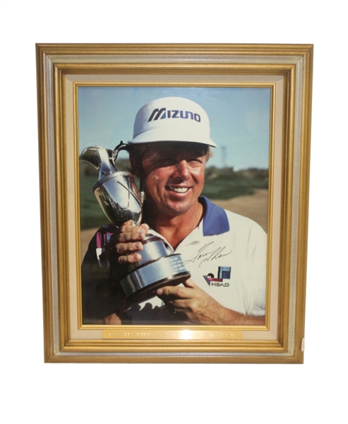 Tom Shaw Signed 1993 Tradition Champion Trophy Shot 11 x 14 Photo Framed JSA ALOA