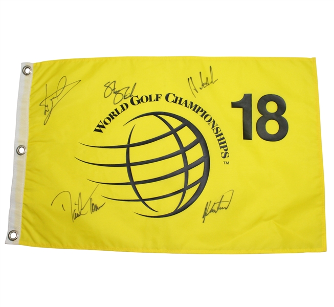 5 Winners  World Golf Championships Match Play Signed Flag JSA ALOA