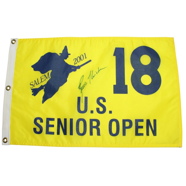 Bruce Fleisher Signed 2001 US Senior Open at Salem C.C. Flag JSA ALOA