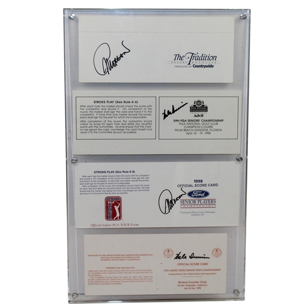 1998 Senior PGA Tour Grand Slam Scorecard Display Signed By Hale Irwin and Gil Morgan- JSA ALOA