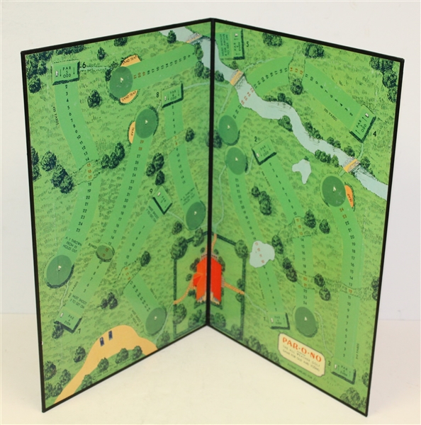 1930 Par-O-No Golf Game Board with Great Graphics - Nice Condition - Without Pieces