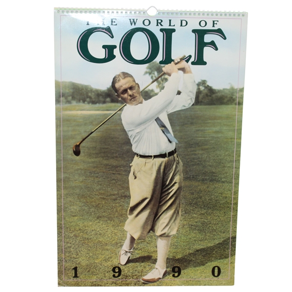 'The World of Golf' Large Calendar with Bobby Jones Cover - Jones Content and Others