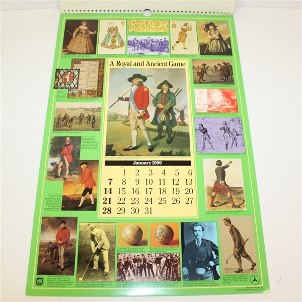 'The World of Golf' Large Calendar with Bobby Jones Cover - Jones Content and Others