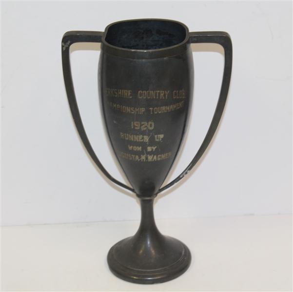 1920 Berkshire CC Championship Tournament Runner-Up Trophy Won by Augusta M. Wagner
