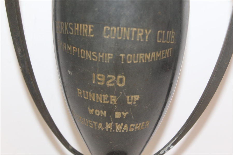 1920 Berkshire CC Championship Tournament Runner-Up Trophy Won by Augusta M. Wagner