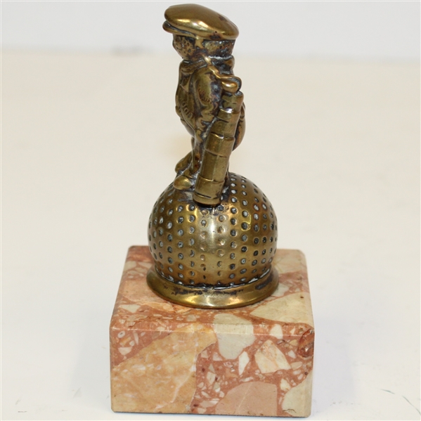 Brass Dunlop Man Figurine on Marble Base - R. Wayne Perkins Collection