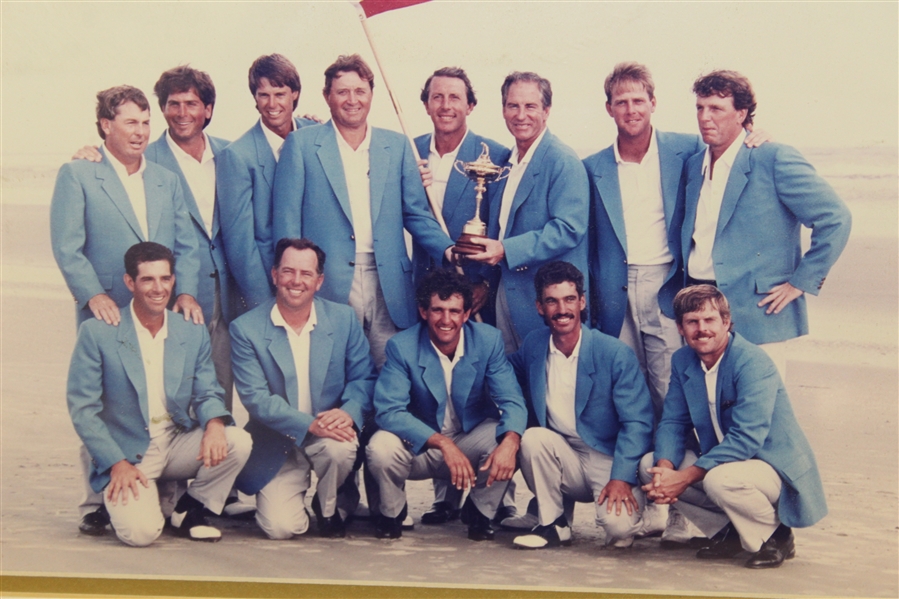 1991 Ryder Cup American Team Photo with Trophy - Framed - Roth Collection