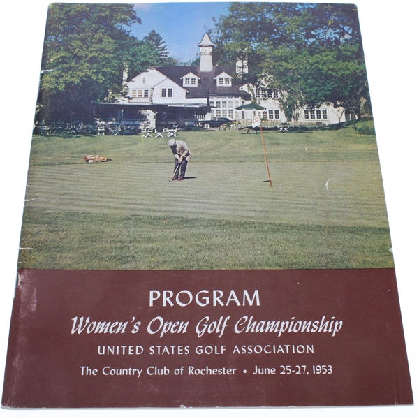 1953 US Women's Open Championship Program - Betsy Rawls Win