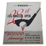 1954 Los Angeles Open at Fox Hills CC Press Guide - Seldom Seen Publication