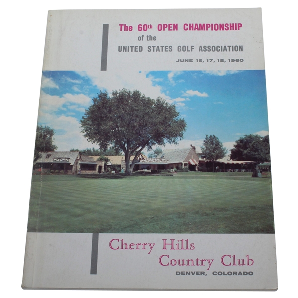 1960 US Open at Cherry Hills CC Program - Arnold Palmer Winner
