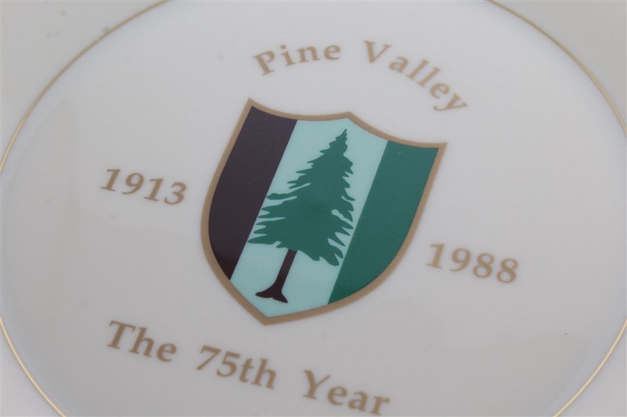 Pine Valley Golf Club 75th Anniversary Plate in Original Box 1988 Member Gift 1/1035