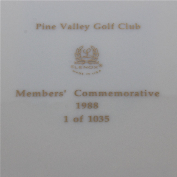 Pine Valley Golf Club 75th Anniversary Plate in Original Box 1988 Member Gift 1/1035