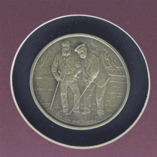 Old Tom Morris & Young Tom Morris Framed Medal with Images & Biographical Sketch