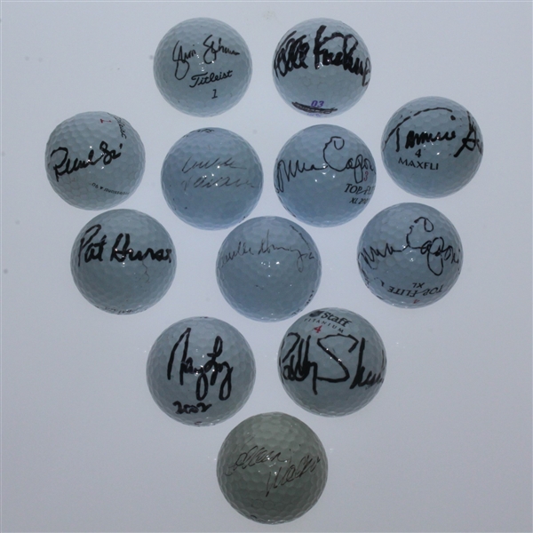 Twelve Signed Golf Balls by Women Golfers JSA ALOA