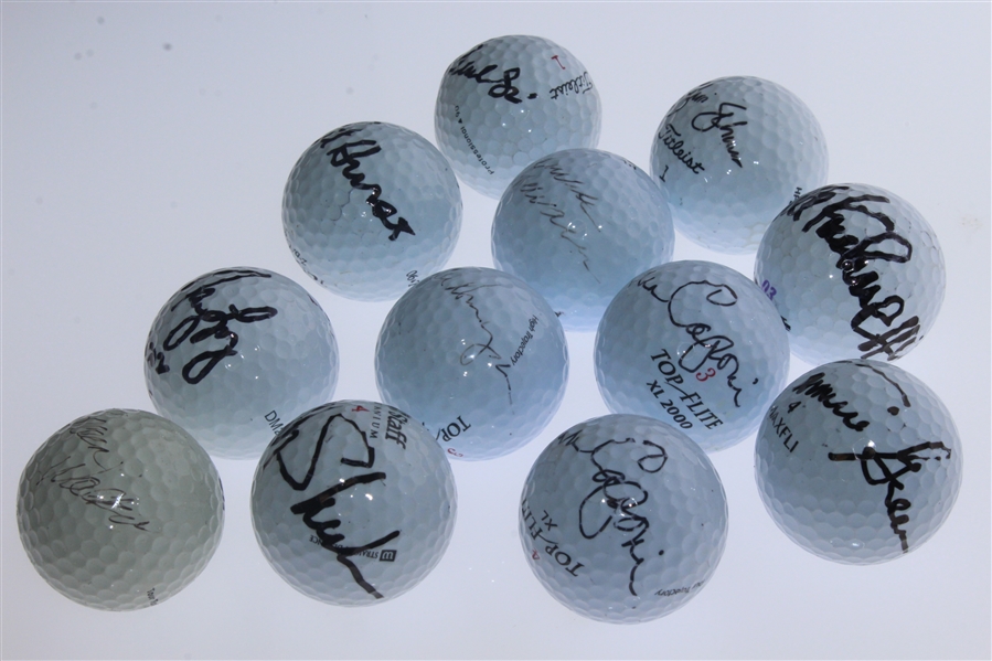 Twelve Signed Golf Balls by Women Golfers JSA ALOA