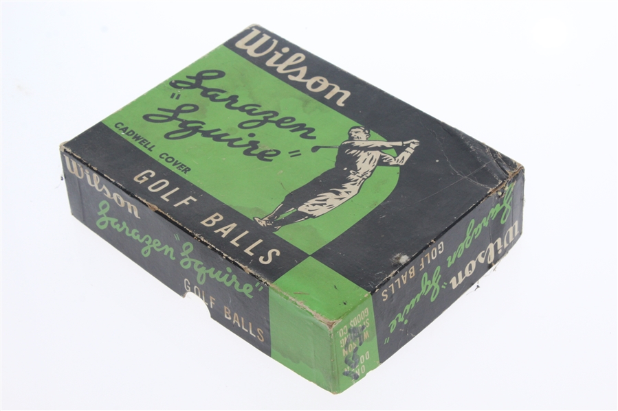 Wilson Sarazen 'Squire' Cadwell Cover Dozen Golf Balls - Box Only - Roth Collection