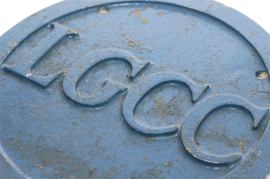 L.G.C.C. Blue Circular Iron Tee Marker - Roth Collection