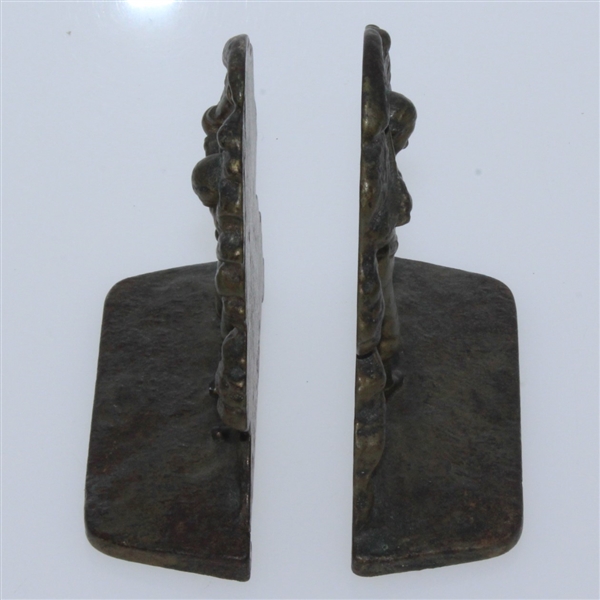 Two Vintage Golfer Themed Bookends - Roth Collection