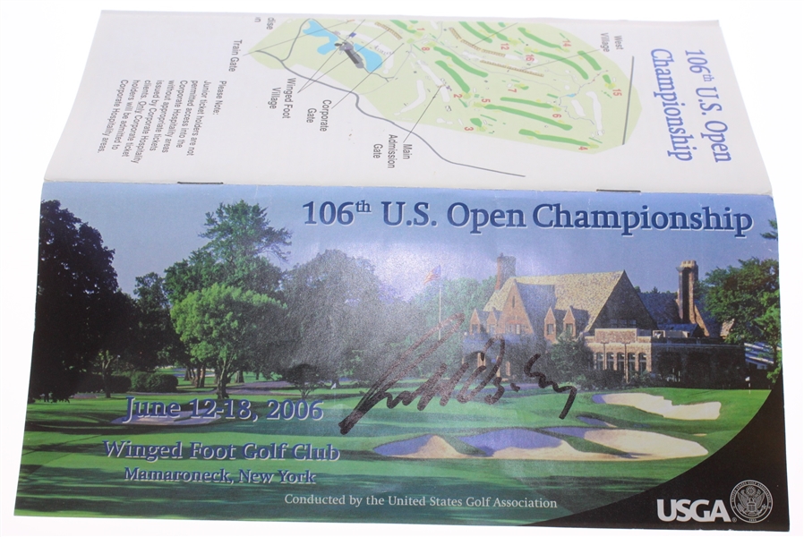 Geoff Ogilvy Signed 2006 US Open at Winged Foot Ticket Set and Info Guide - 9 Signatures JSA ALOA