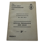 1953 Open Championship at Carnoustie Official Program - Friday - Ben Hogan Winner