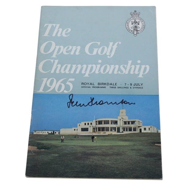 Peter Thomson Signed 1965 Open Championship at Royal Birkdale Program JSA ALOA