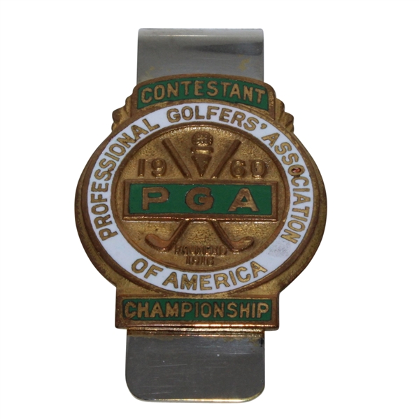 1960 PGA Championship at Firestone CC Contestant Money Clip - Jay Hebert Win