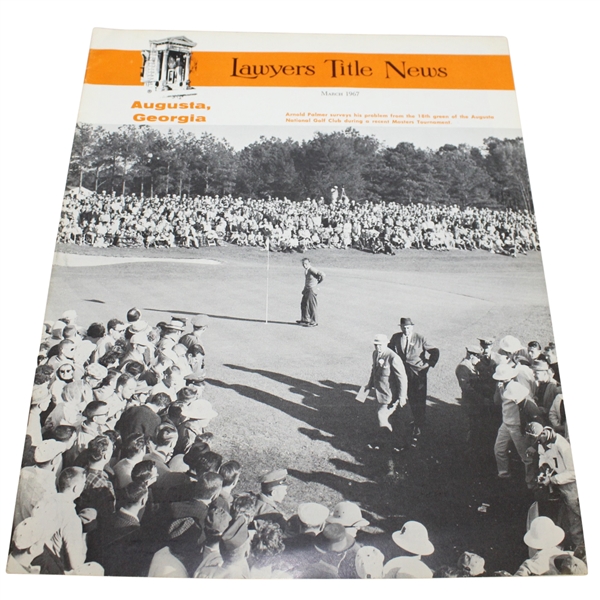 March 1967 Lawyers Title News Magazine - Arnold Palmer at the Masters Cover