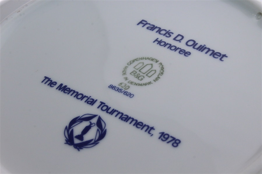 Francis Ouimet 1978 Memorial Tournament Ltd Ed Porcelain Honoree Plate