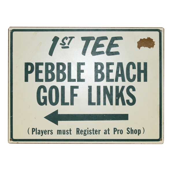 Pebble Beach Golf Links '1st Tee' Sign - Roth Collection