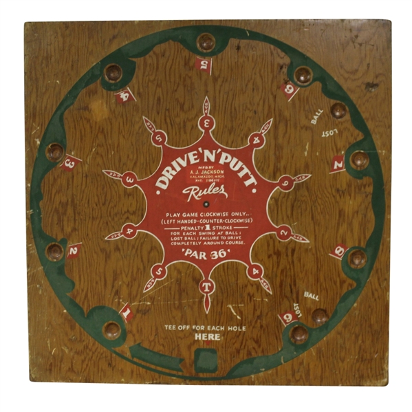 'Drive 'N' Putt' Large Wooden Golf Game - Roth Collection