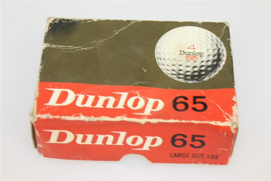 Dunlop 65 Golf Balls - Four Wrapped and the Box - Roth Collection