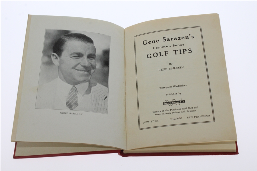 1924 Gene Sarazen's 'Common Sense Golf Tips' Instructional Book - 1st Edition
