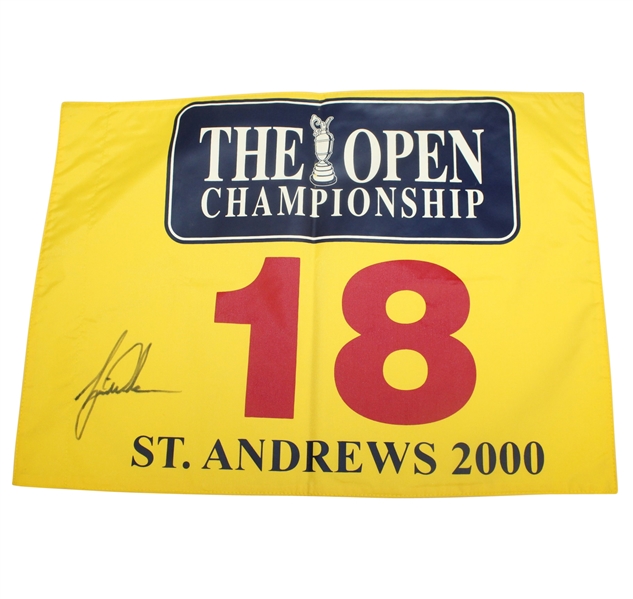 Tiger Woods Signed 2000 Open Championship at St. Andrews Flag - Tiger Slam (2/4) JSA ALOA