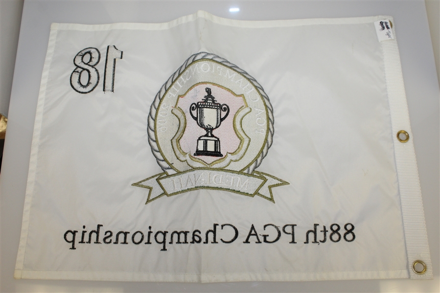 Flags from Tiger Woods Major Victories - 2005 Masters, 2005 & 2006 Open, & 2006 PGA